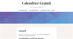 Desktop Screenshot of calendrier-gratuit.net